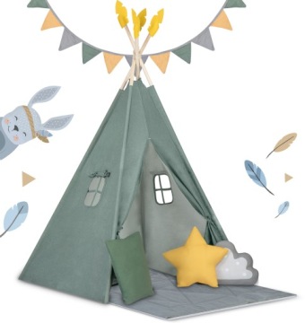 Детская палатка TIPI TEEEE Гирлянда Подушки БОЛЬШОЙ СТАБИЛИЗАТОРНЫЙ КОВРИК