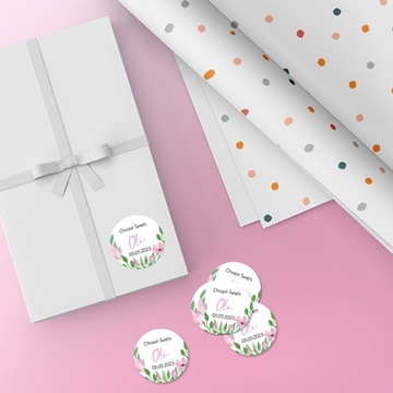 Набор из 40 наклеек СВЯТОЕ КРЕЩЕНИЕ с именем и датой.