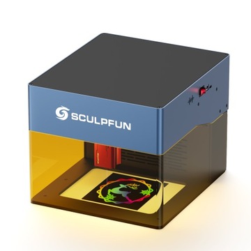 Grawer laserowy Sculpfun iCube PRO 5W alarmem temperatury filtra 130x130mm