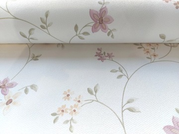 Обои с мелкими цветочками на виниле в английском стиле