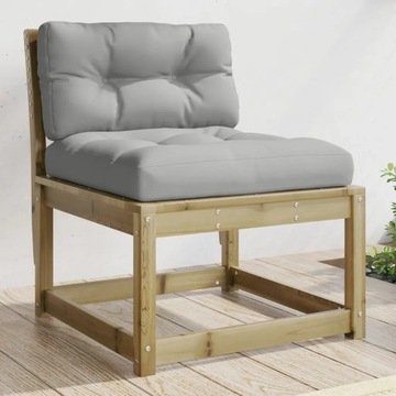 vidaXL Sofa ogrodowa z poduszkami, impregnowane drewno sosnowe