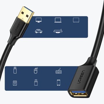 Ugreen kabel przewód przedłużacz przejściówka USB 3.0 (żeński) - USB 3.0