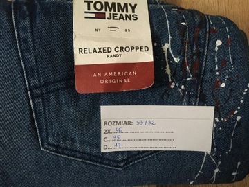 TOMMY JEANS HILFIGER RANDY БРЮКИ-КОНУС W33 L30