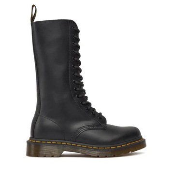 CZARNE GLANY TRAPERY WYSOKIE SZNUROWANE BUTY SKÓRA LICOWA DR. MARTENS 46