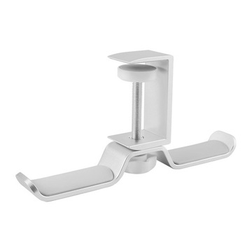 Metal Dual Headphone Hook Controller Silver
