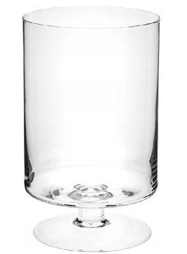 wazon szklany cylinder świecznik na nodze h25 d12