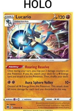 Karta Pokemon Lucario (BRS 079) 79/172 Holo