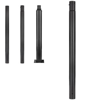 SŁUP OŚWIETLENIOWY 1m PRZEDŁUŻKA do słupa Latarni Maszt Okrągły Czarny