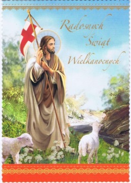 POCZTÓWKA KARTKA WIELKANOC ŚWIĘTA 1 SZTUK religijn