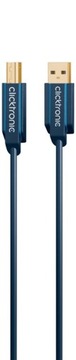 Кабель (для принтера) USB 2.0 A/B 3м Clicktronic