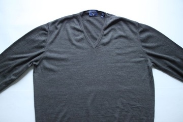 GANT__SWETER MĘSKI V-NECK 100% MERINO WOOL__4XL