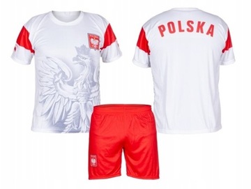 POLSKA ORZEŁ B STRÓJ PIŁKARSKI KOMPLET SPORTOWY ROZMIAR 134