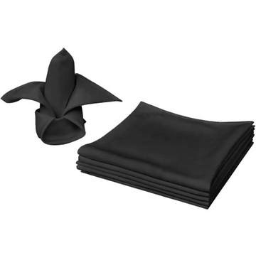 SERWETKA BANKIETOWA BANKIETÓWKA 50X50cm materiałowa poliester 180g czarna