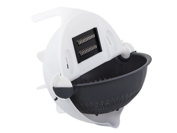 SZATKOWNICA KRAJALNICA DO WARZYW Z MISKĄ CEDZAK 7 OSTRZY OBIERACZKA