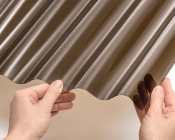 Плита ПОЛИКАРБОНАТ гофрированная волна 0,9х2,5 м коричневый