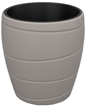 ПАССА Цветочный горшок низкий 40х43 + вставка - Тауп