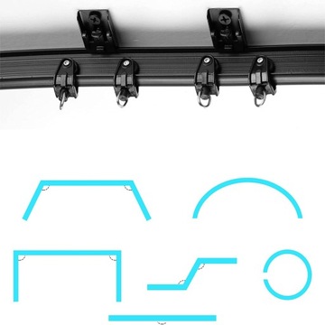 5M SZYNA DO ZASŁONY SUFITOWEJ SZYNA SUFITOWA DO ZASŁON SYSTEM SZYN DO FIRAN