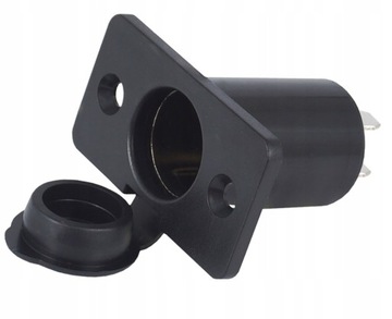 GNIAZDO ELEKTRYCZNE DO ZABUDOWY Z POKRYWĄ 12V 10A