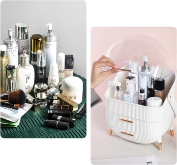 КОРОБКА-ОРГАНИЗАТОР КОСМЕТИЧЕСКИЙ ШКАФ С ЯЩИКАМИ КОРОБКА НА НОЖКАХ F9 БЕЛЫЙ