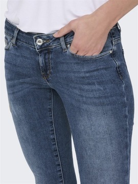 Jeansy skiny z ozdobnymi zamkami przy nogawce Only 26