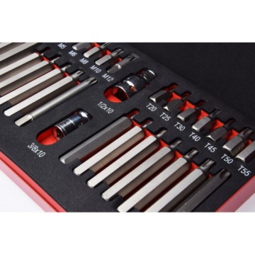 Набор бит длинных 75 мм и коротких 30 мм, 40 шт. HEX Torx 1/2