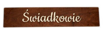 TABLICE DO AUTA ŚLUBNE ŚWIADKOWIE DREWNIANE WZORY