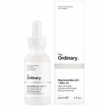 THE ORDINARY SERUM Z CYNKIEM TRADZIK PRZEBARWIENIA NIACINAMIDE 10% ZINK 1%