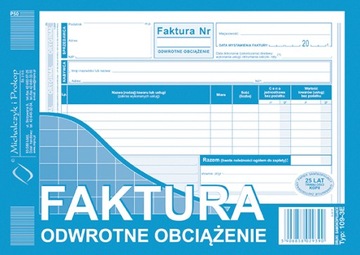 Druk FAKTURA ODWROTNE OBCIĄZENIE typ 109-3E for A5