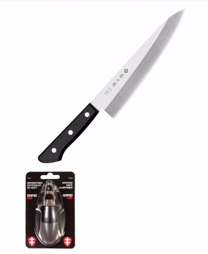 Nóż szefa Tojiro 20 cm 61hrc +Ostrzałka Zwieger diament
