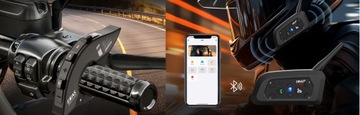 2x INTERKOM MOTOCYKLOWY EJEAS V6 PRO+ USB-C 2024 Bluetooth 5.1 na kask