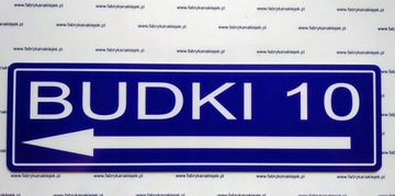 Aluminiowa tabliczka adresowa odblask kierunek