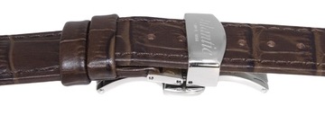 КОРИЧНЕВЫЙ КОЖАНЫЙ РЕМЕШОК ДЛЯ ЧАСОВ ATLANTIC 20 мм