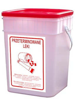 Pojemnik kosz na odpady medyczne leki 15l