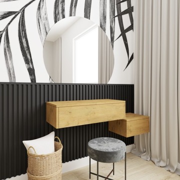 Тумбочка прикроватная Стол 60 Дуб ЛАНСЕЛОТ внутренний Подвесной