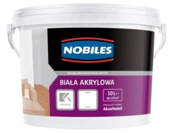 Nobiles biała Akrylowa 10L farba emulsja matowa bi