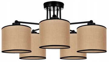 Lampa Plafon na abażury Eko Juta styl Boho E27