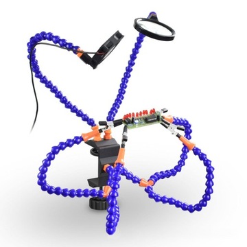 Рука помощи при пайке Третья рука, 6 гибких рычагов, стол Y6BE-MF-BK