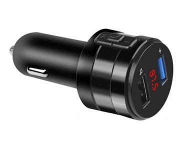 Transmiter Bluetooth FM Ładowarka 2xUSB MP3 SD LCD