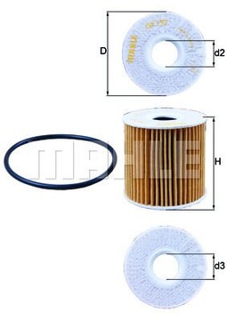 FILTR OLEJE OX 192D KNECHT NISSAN ALMERA