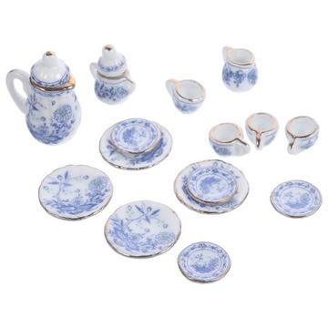 MINIATUROWE CERAMICZNE ZASTAWY STOŁOWE LALKI UDAWAJĄ ZABAWĘ