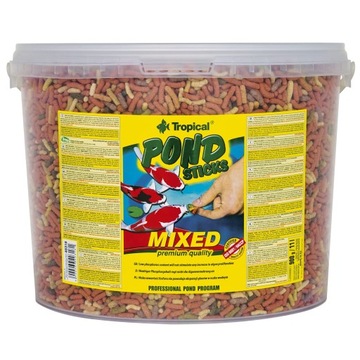 TROPICAL WIADRO pokarm dla ryb w oczku wodnym POND STICKS MIXED 11L 900g