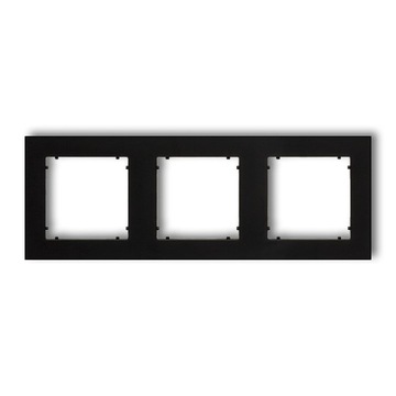 RAMKA POTRÓJNA KARLIK MINI CZARNY MAT