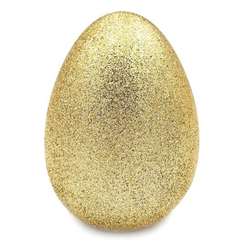 JAJKO WIELKANOCNE ZŁOTE DUŻA FIGURKA DEKORACJA ŚWIĄTECZNA 16cm