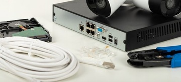 КОМПЛЕКТ ДЛЯ ДОМАШНЕГО НАБЛЮДЕНИЯ 4 НАРУЖНЫЕ КУПОЛЬНЫЕ КАМЕРЫ 8Mpx ULTRA HD DVS