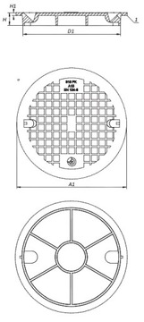 КРЫШКА ДЛЯ ГОФРИРОВАННОЙ ТРУБЫ 315 ЛЮК NORSON