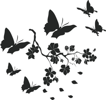 NAKLEJKA naklejki MOTYL MOTYLE MOTYLKI 100CM