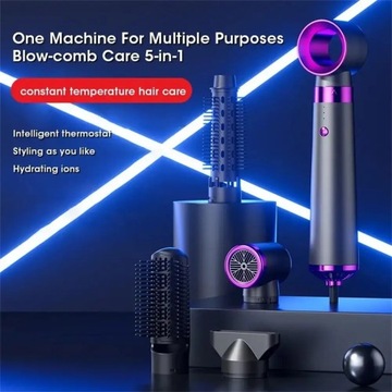 Электрический фен 5 в 1, набор щеточек для укладки волос