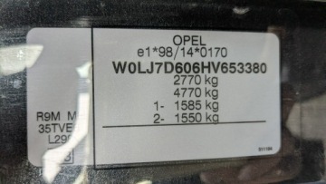 Opel Vivaro B Kombi Extra Long H1 2,9t 1.6 BiTurbo 125KM 2017 Opel Vivaro 1.6D 125PS Bezwypadkowy 8-Osobowy, zdjęcie 23