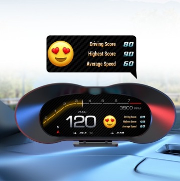 АВТОМОБИЛЬНЫЙ HUD HEAD-UP ДИСПЛЕЙ P5 OBD+GPS SMART METER, ПОДХОДИТ ДЛЯ БОЛЬШИНСТВА АВТОМОБИЛЕЙ