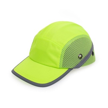CZAPKA OCHRONNA ostrzegawcza BUMPCAP SIATKA ŻÓŁTA kask lekki ANTYSKALPOWY
